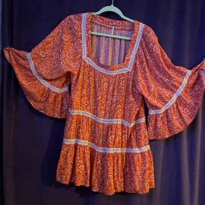 Free People Boho Baby Doll Dress Great for Rag Doll Cosplay, Festivals